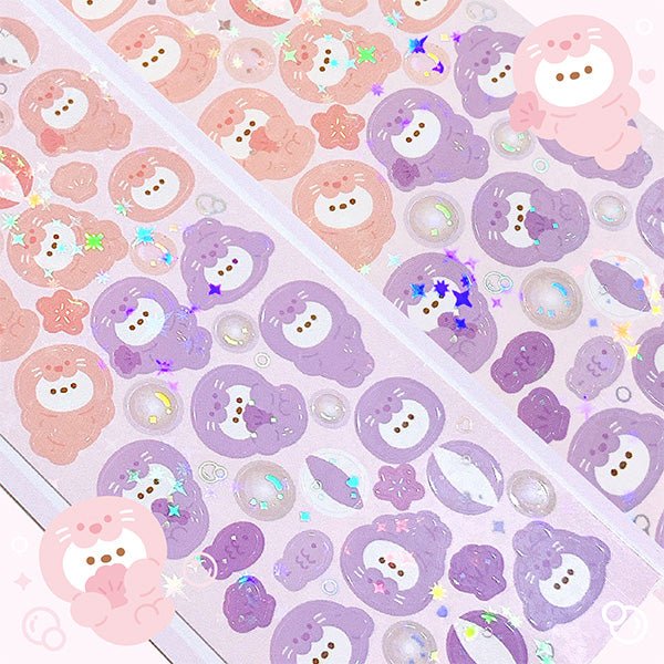OKIKI seal teddy bear sticker - OUR K - POP