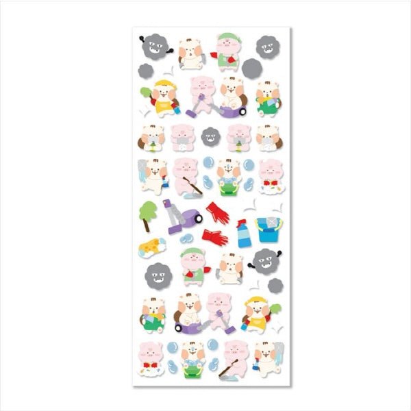 Ramzzine cleaning time seal sticker - OUR K - POP