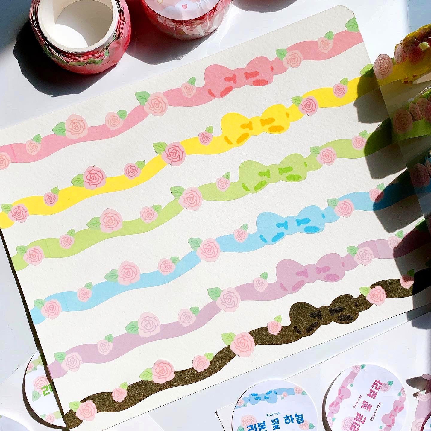 ribbon flower die - cut masking tape - OUR K - POP