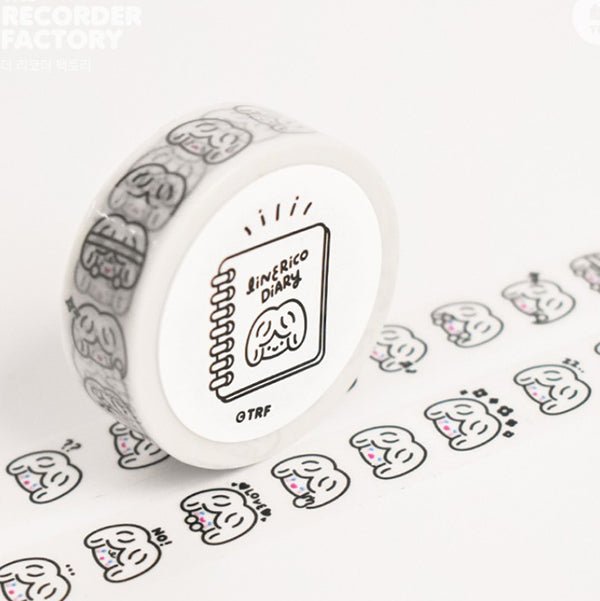 TRF masking tape_RiCO DIARY BLACK - OUR K - POP