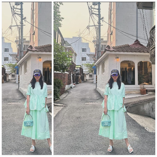 Son Ye-jin Enjoys "Mint Day" Outing in Stylish Peplum Dress