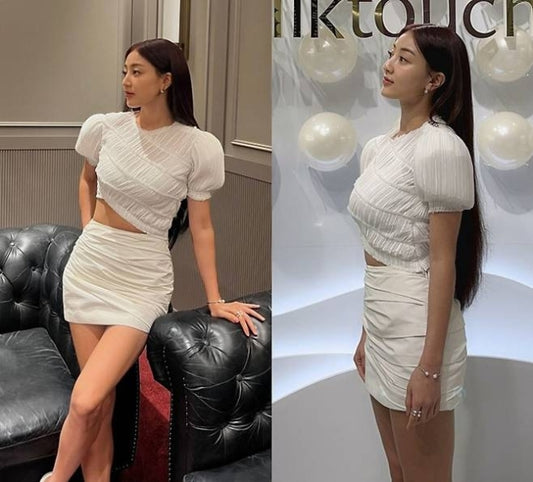 Jihyo Stuns Fans with Flawless Figure and Chic White Mini Outfit on Instagram