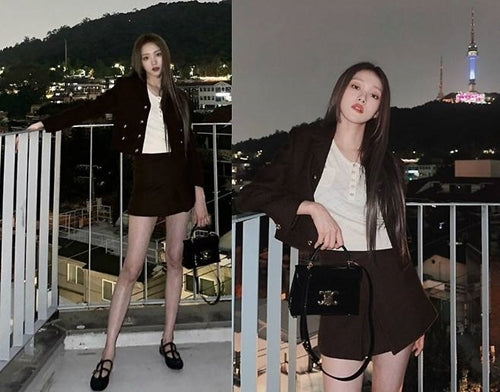 Lee Sung-kyung Stuns in Elegant Brown Ensemble, Shining Like a Goddess on Namsan