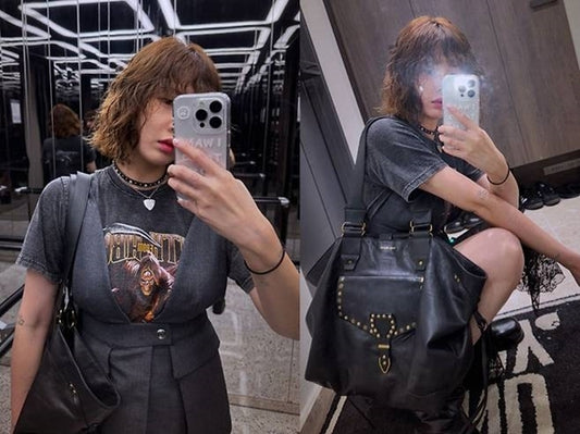 HyunA Unveils Edgy Rock Chic Look with Curl Hair and Corset Vest on Instagram