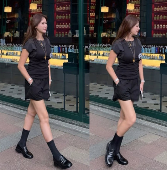 Ihyewon Dazzles in Chic All-Black Shorts Look on Instagram