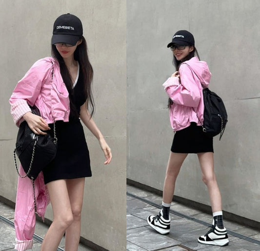 Shin Joo-a Stuns in Cute Street Style with Figure-Hugging Dress and Chic Pink Outerwear on Instagram