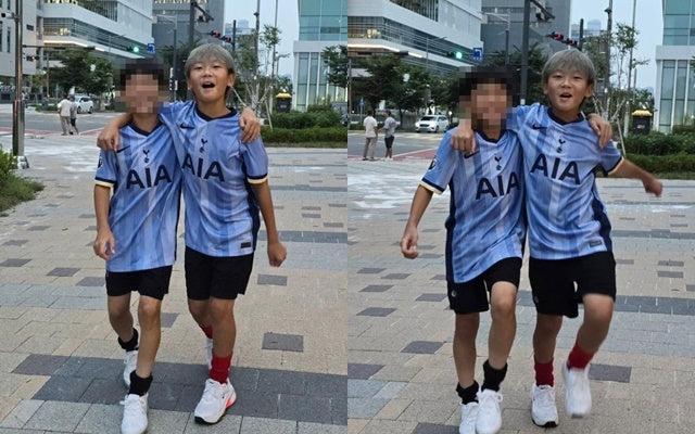 Former soccer star Lee Dong-gook's wife shares adorable photos of their son Shian and his best friend, showcasing their budding friendship and soccer enthusiasm.