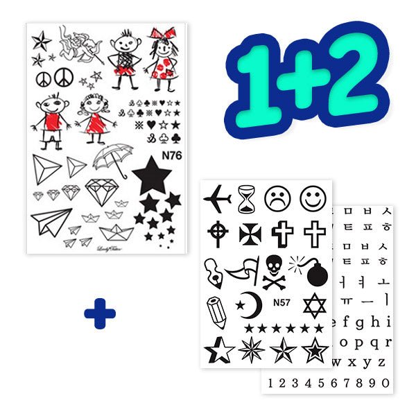 ★1+2+2Event!★ Fashion Tattoo2 etc. [3types] - OUR K - POP