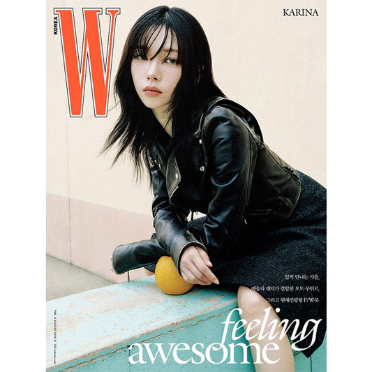 [24 - 07 - 29] W 2024.08 A Type (Cover : aespa : KARINA / Contents : aespa : KARINA 12p, NCT : JAEHYUN 12p, SEVENTEEN : HOSHI 10p) - OUR K - POP