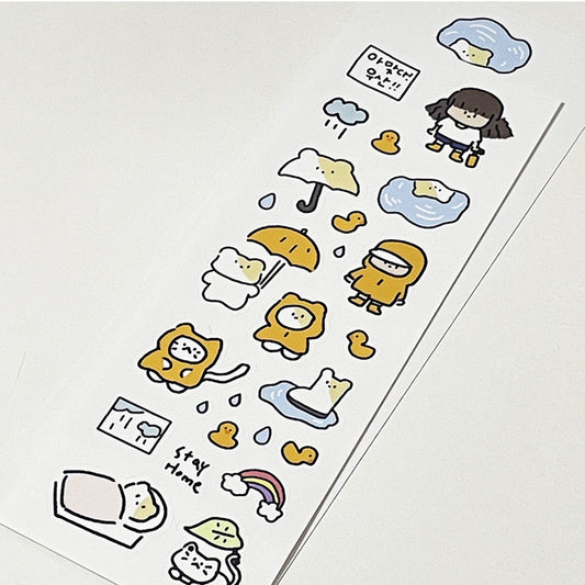 [with ham] Raining Sticker