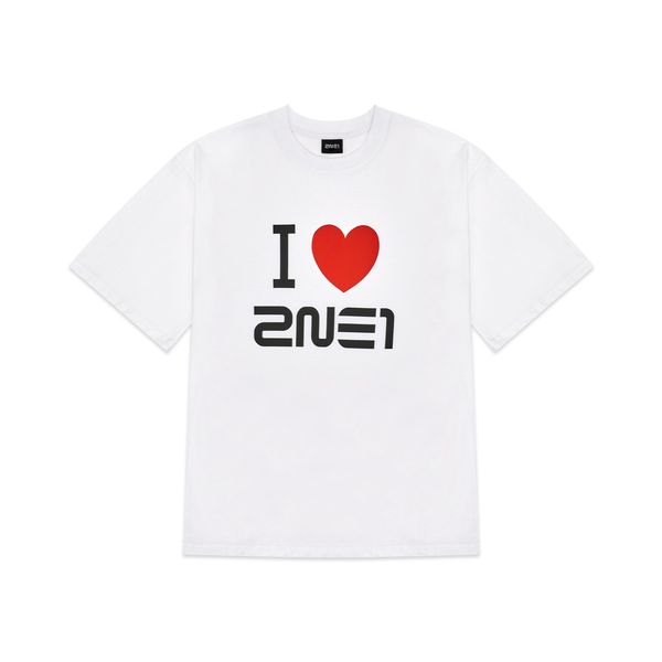 2NE1 - [WELCOMEBACK] I LOVE T - SHIRT_WHITE - OUR K - POP