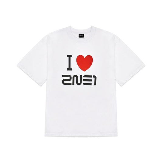 2NE1 - [WELCOMEBACK] I LOVE T - SHIRT_WHITE - OUR K - POP