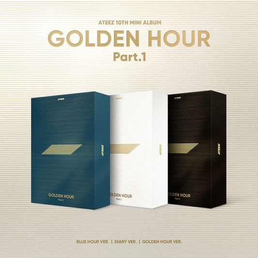 [3CD SET] ATEEZ - 10th Mini Album [GOLDEN HOUR : Part.1] - OUR K - POP