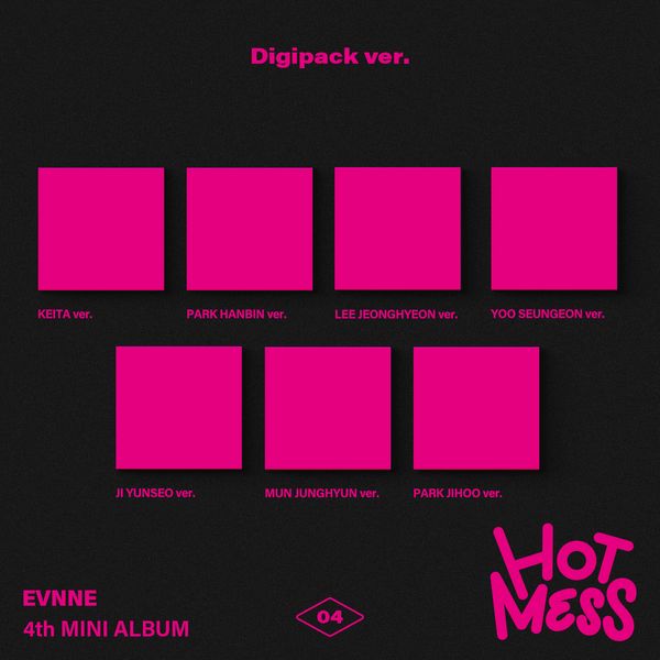 [7CD SET] EVNNE - 4th Mini Album [HOT MESS] (Digipack Ver.) - OUR K - POP