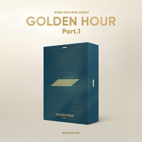 ATEEZ - GOLDEN HOUR : PART.1 10TH MINI ALBUM TOKTOQ GIFT PHOTOBOOK BLUE HOUR VER.