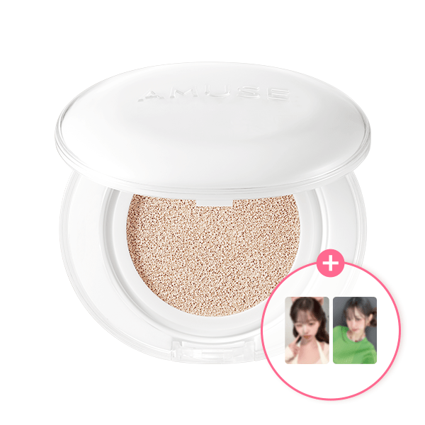 [AMUSE] CERAMIC SKIN PERFECTOR CUSHION 1.5 NATURAL + Free Refill Gift - OUR K - POP