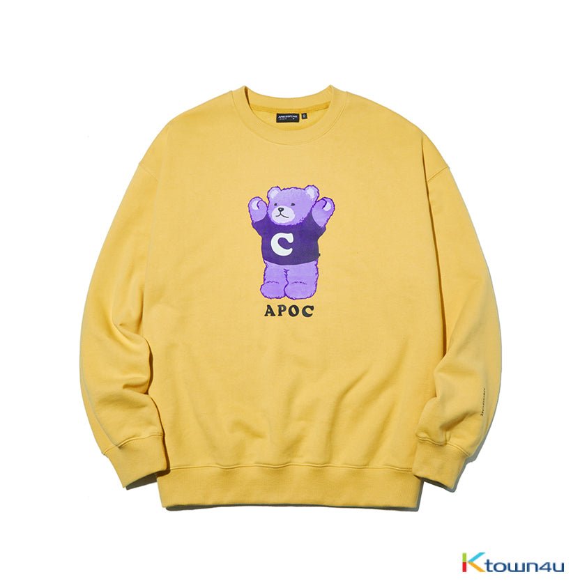 [APOC] Signature Bear Crewneck [Canary][S] - OUR K - POP