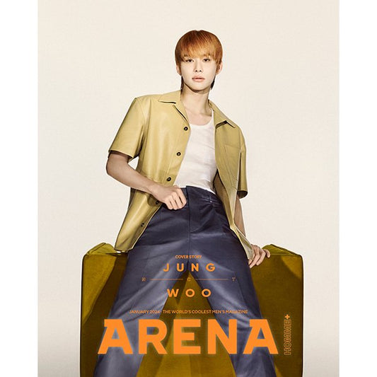 ARENA HOMME+ 2024.01 A Type (Cover : JUNGWOO / Content : JUNGWOO 16p, SISTAR19 10p) - OUR K - POP