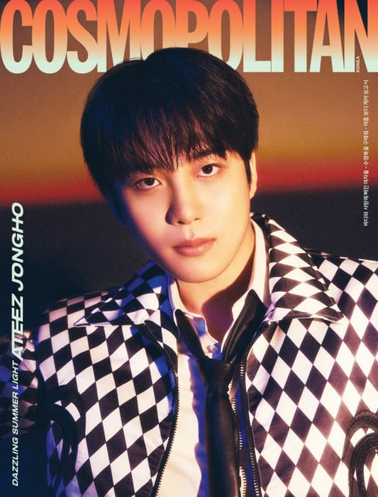 ATEEZ COSMOPOLITAN MAGAZINE 2024 JULY ISSUE JONGHO COVER - OUR K - POP