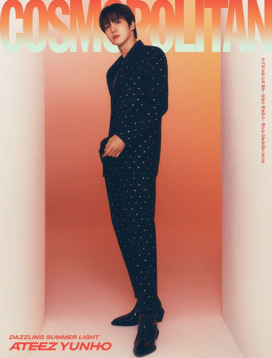 ATEEZ COSMOPOLITAN MAGAZINE 2024 JULY ISSUE YUNHO COVER - OUR K - POP