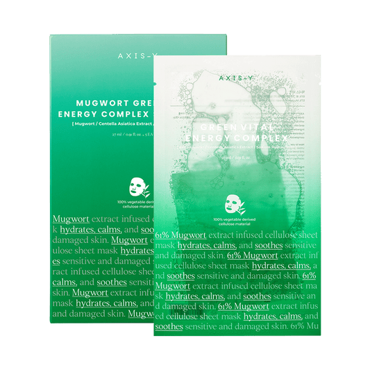 [AXIS - Y] Mugwort Green Vital Energy Complex Sheet Mask 5pcs - OUR K - POP