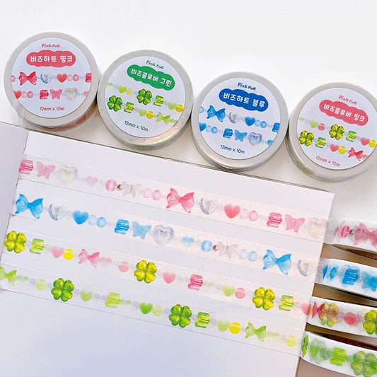 beads masking tape ver.1(4ea)+sticker 1ea - OUR K - POP