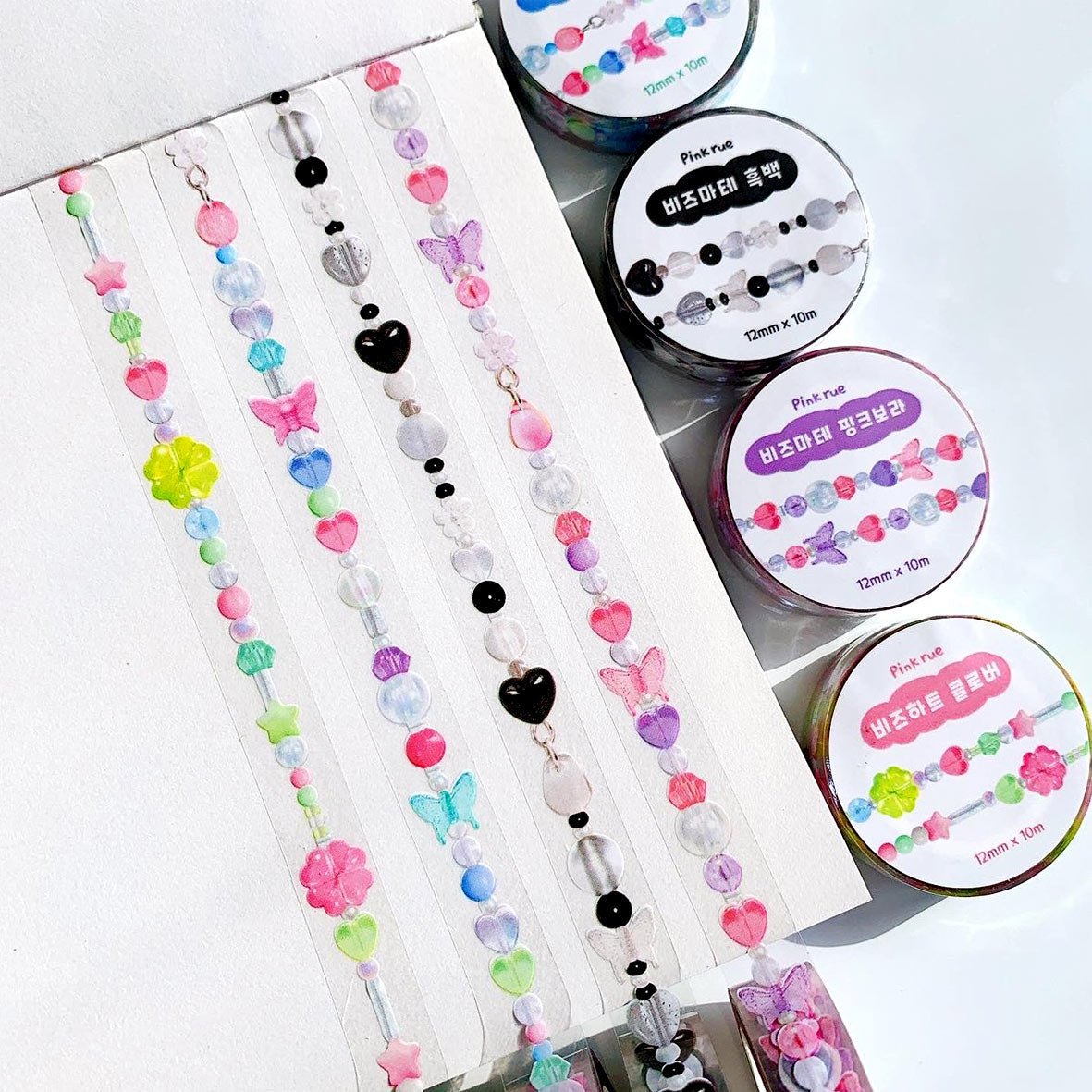 beads masking tape ver.2(4ea)+sticker 1ea - OUR K - POP