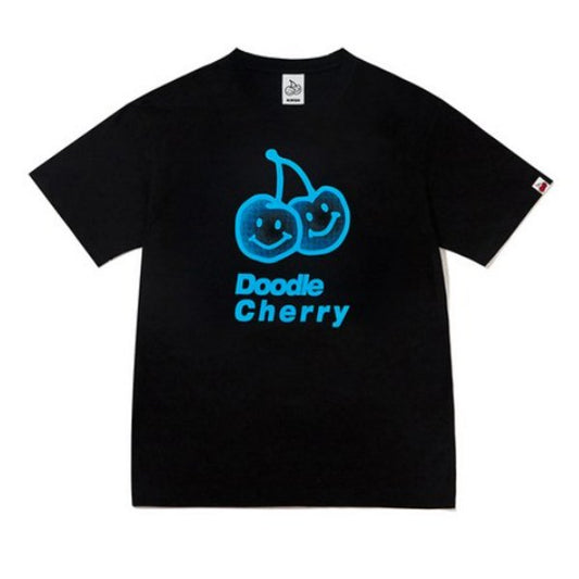 BIG DOODLE CHERRY T - SHIRTS KH (BLACK) - OUR K - POP