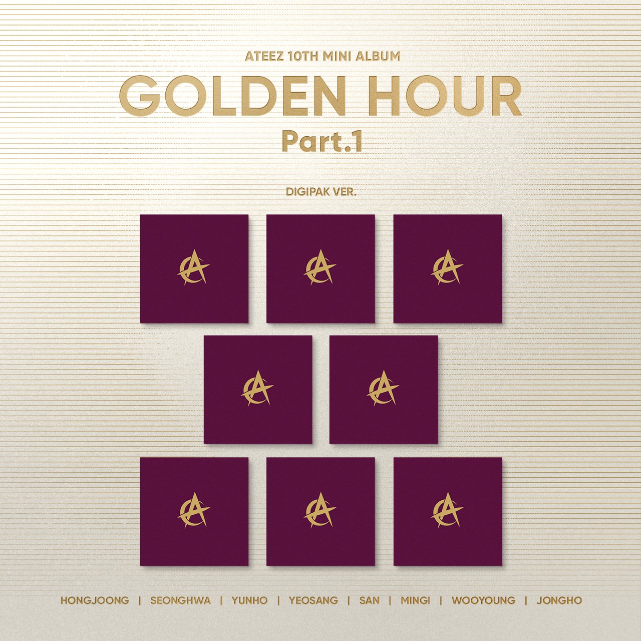 ATEEZ - GOLDEN HOUR : PART.1 10TH MINI ALBUM DIGIPACK SET