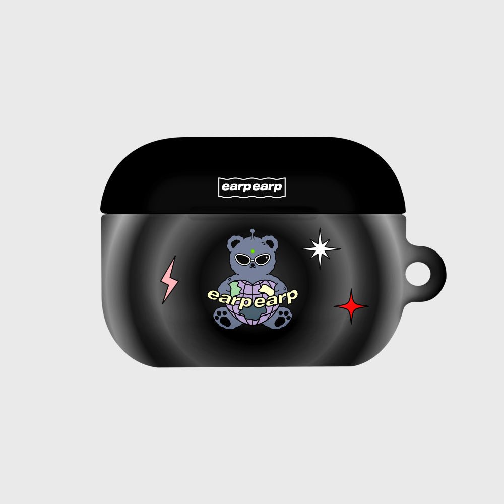 [earpearp] Space night bear - black (Hard air pods pro) - OUR K - POP