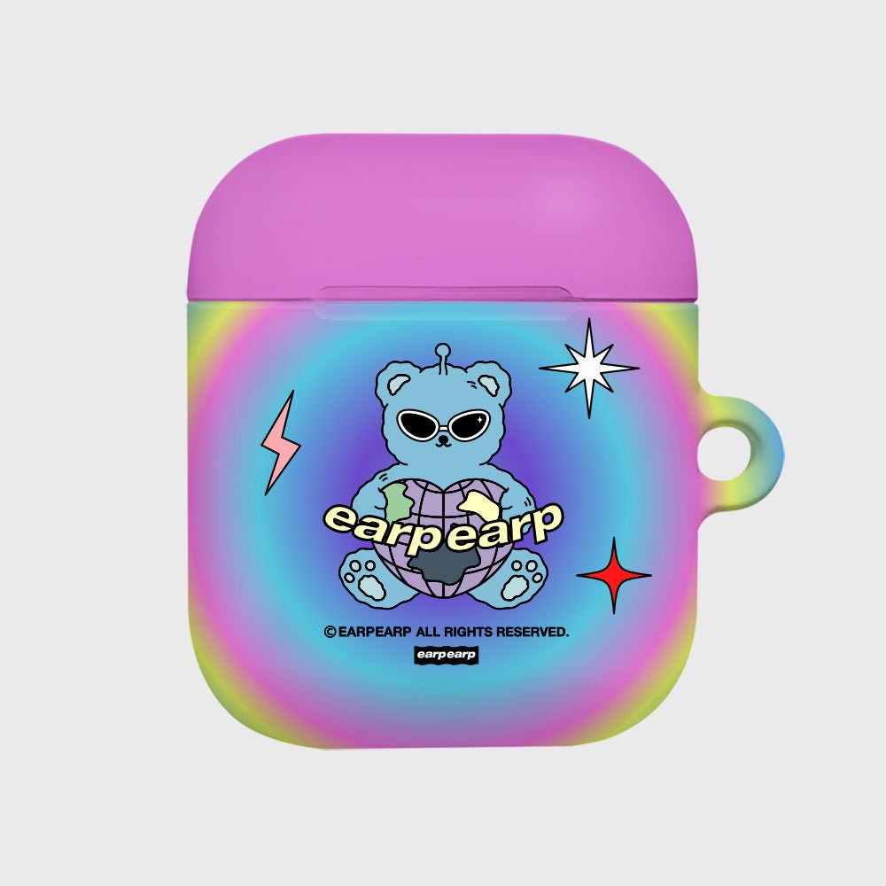 [earpearp] Space night bear - rainbow (Hard air pods) - OUR K - POP