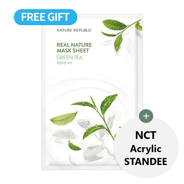 [Expiring soon] [NATURE REPUBLIC] Real Nature Green Tea Mask Sheet ® - OUR K - POP