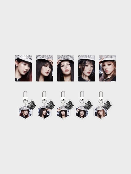 (G)I - DLE - SUPER LADY OFFICIAL MD ACRYLIC KEYRING PHOTOCARD SET 2 VER. - OUR K - POP