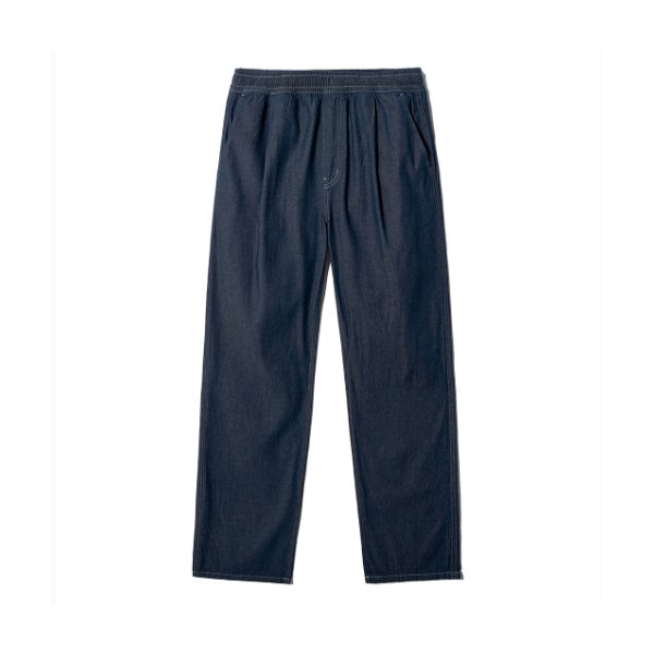 [GROOVERHYME] DENIM ONE - TUCK WIDE SETUP PANTS (DARK BLUE) L - OUR K - POP