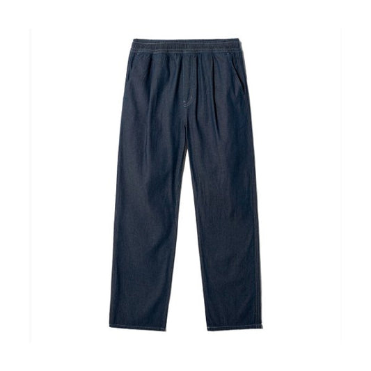 [GROOVERHYME] DENIM ONE - TUCK WIDE SETUP PANTS (DARK BLUE) M - OUR K - POP