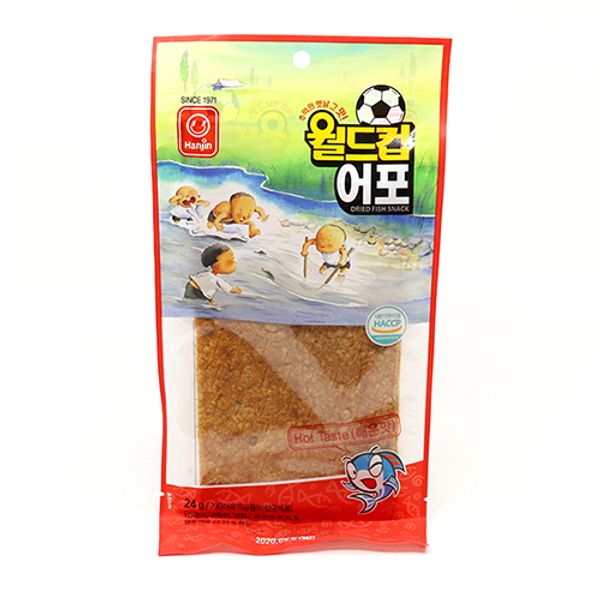 [Hanjinfood] - World Cup Fish Snack Spic 24g - OUR K - POP