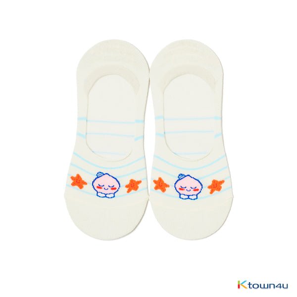[KAKAO FRIENDS] Marine Stripe Fake Socks (Apeach) - OUR K - POP