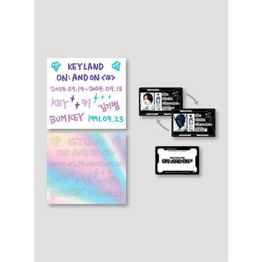 KEY (SHINee) - [2024 KEYLAND ON : AND ON <#>] LENTICULAR ID CARD + FANLIGHT DECO STICKER SET - OUR K - POP