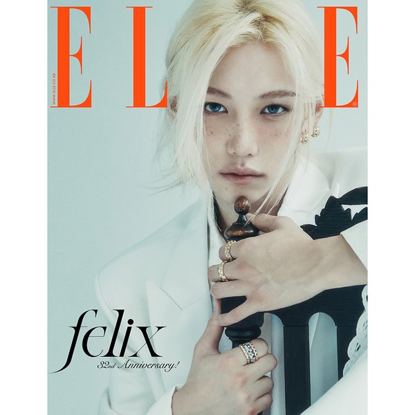 [Magazine] [24 - 10 - 25] ELLE 2024.11 F Type (Cover : Stray Kids : FELIX / Contents : RIIZE 12p, Stray Kids : FELIX 12p, Gong Yoo 12p, Gianna Jun 12p, NewJeans 16p) - OUR K - POP