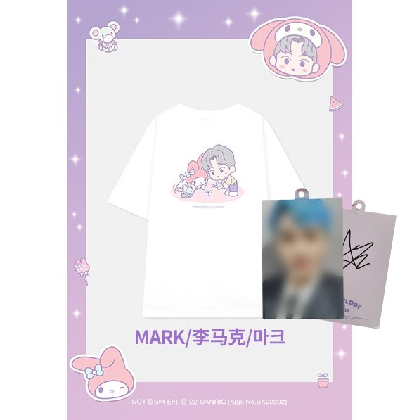 (NCT MARKxSanrio)(Gift - Photo Tag 1p) Short Sleeve T-Shirts [Pink] - OUR K - POP