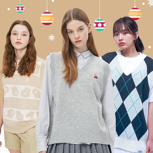 ★Popularity!★ K - Idol's Favorite Knit Vest [6styles] - OUR K - POP