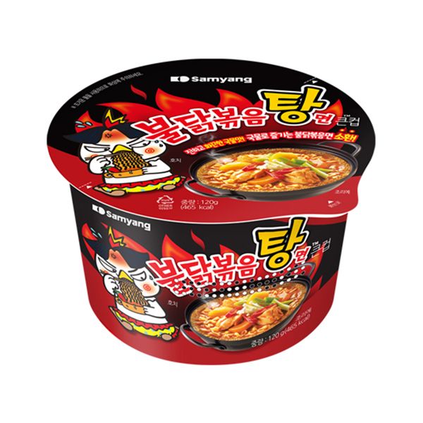 [Samyang] Buldak fire noodle Stir - fry Soup Noodles Large Cup 120g - OUR K - POP
