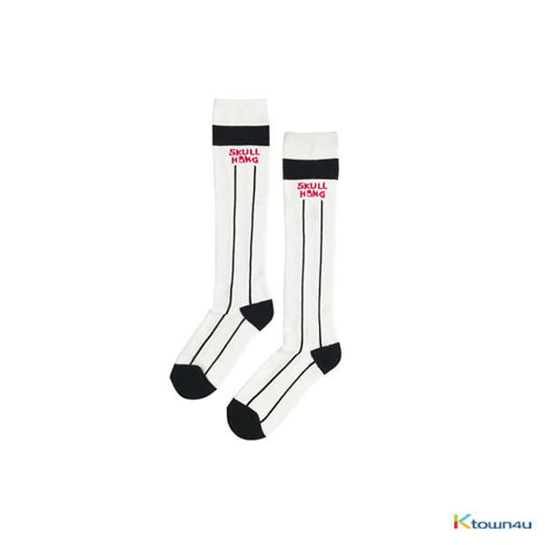 [SKULLHONG] WHITE+BLACK SOCKS [15FW] - OUR K - POP