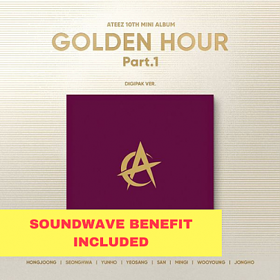 [K-POP] (Soundwave pob) ATEEZ 10TH MINI ALBUM - GOLDEN HOUR : Part.1 (Digipack Ver.) (Random Ver.)