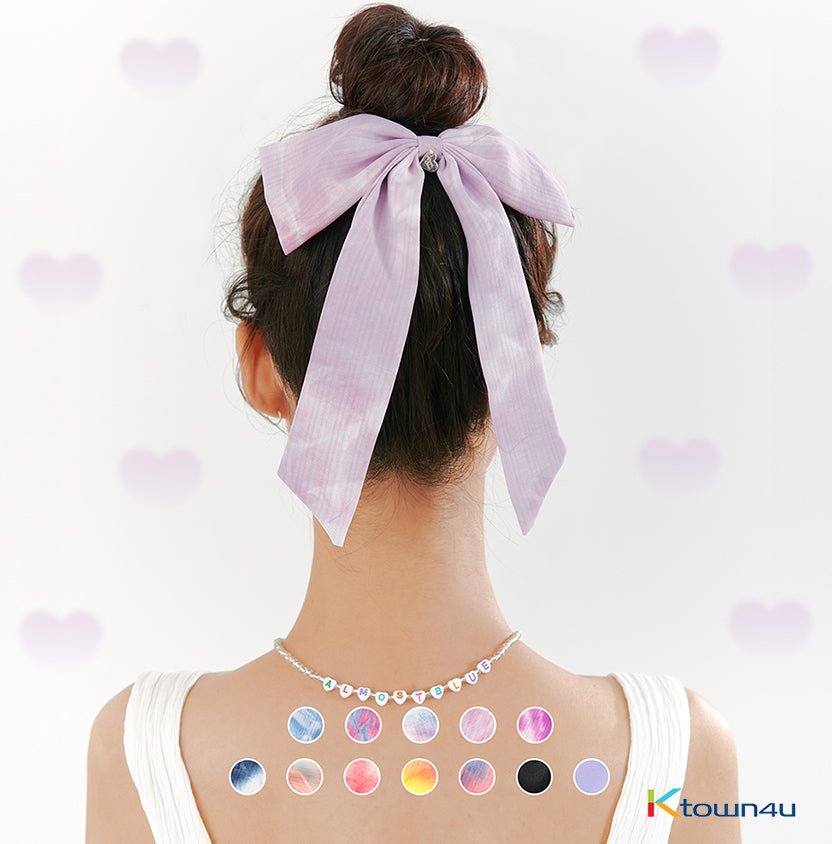 Tie Dye Ribbon Hair Pin [12colors] - OUR K - POP