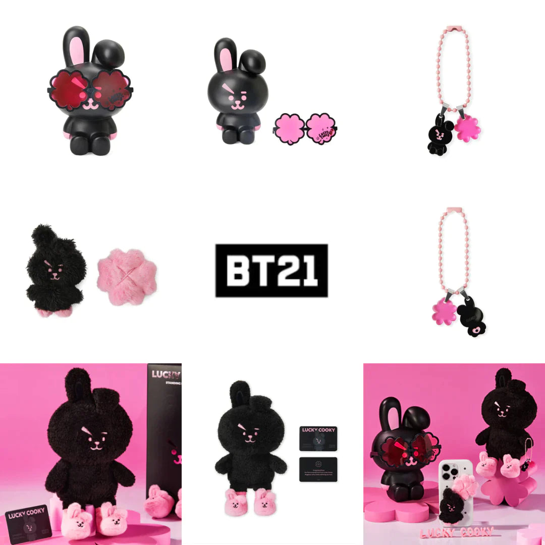 BT21 Lucky COOKY black edition container